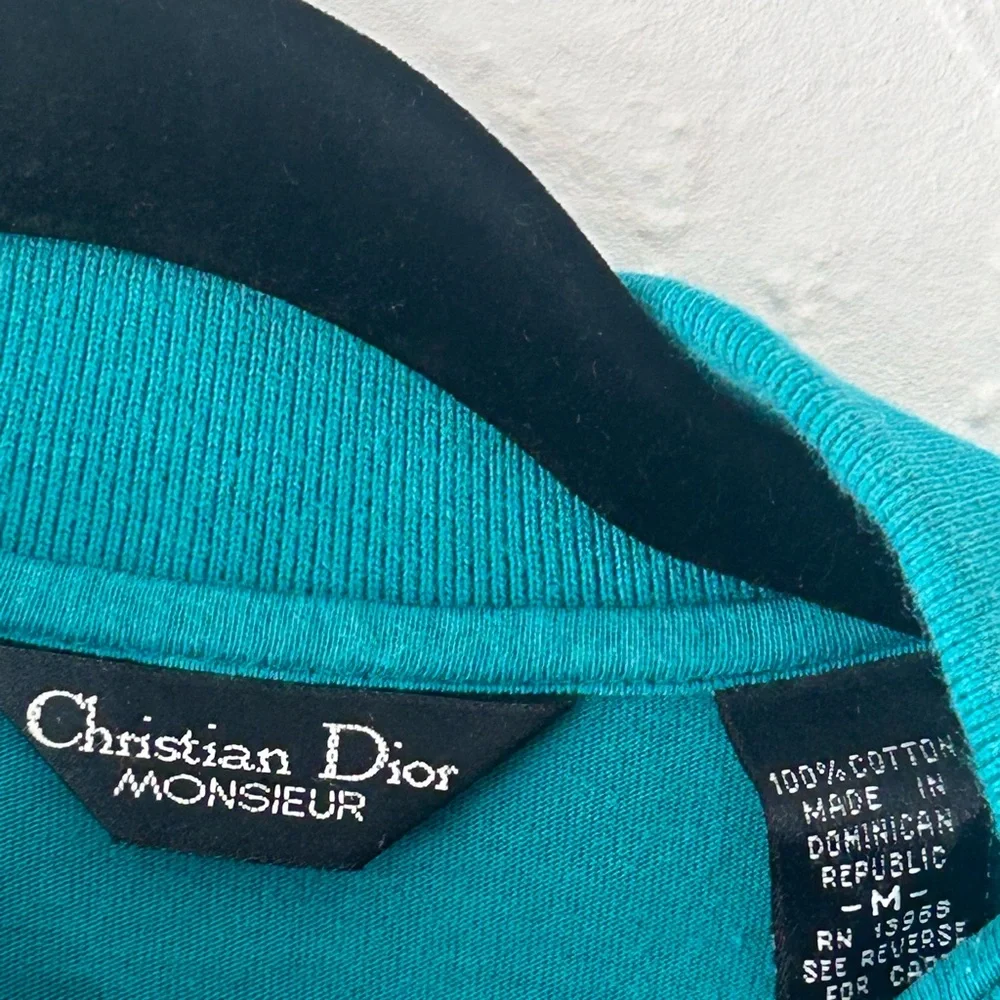 Christian Dior Vintage Teal Polo Medium - Picture 4 of 6